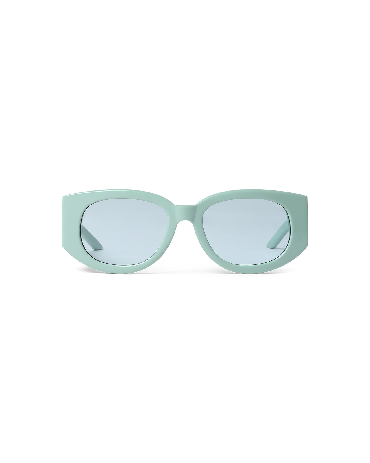 Acetate & Metal Oval Wave Sunglasses - 2