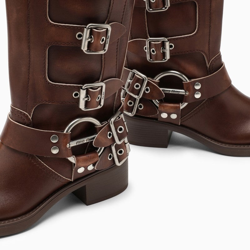 【MIU MIU】Dark Brown Suede Boots Miu Miu Dark Brown Suede Boots Miu Miu