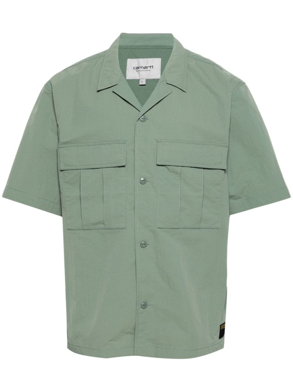 Evers camp-collar ripstop shirt - 1