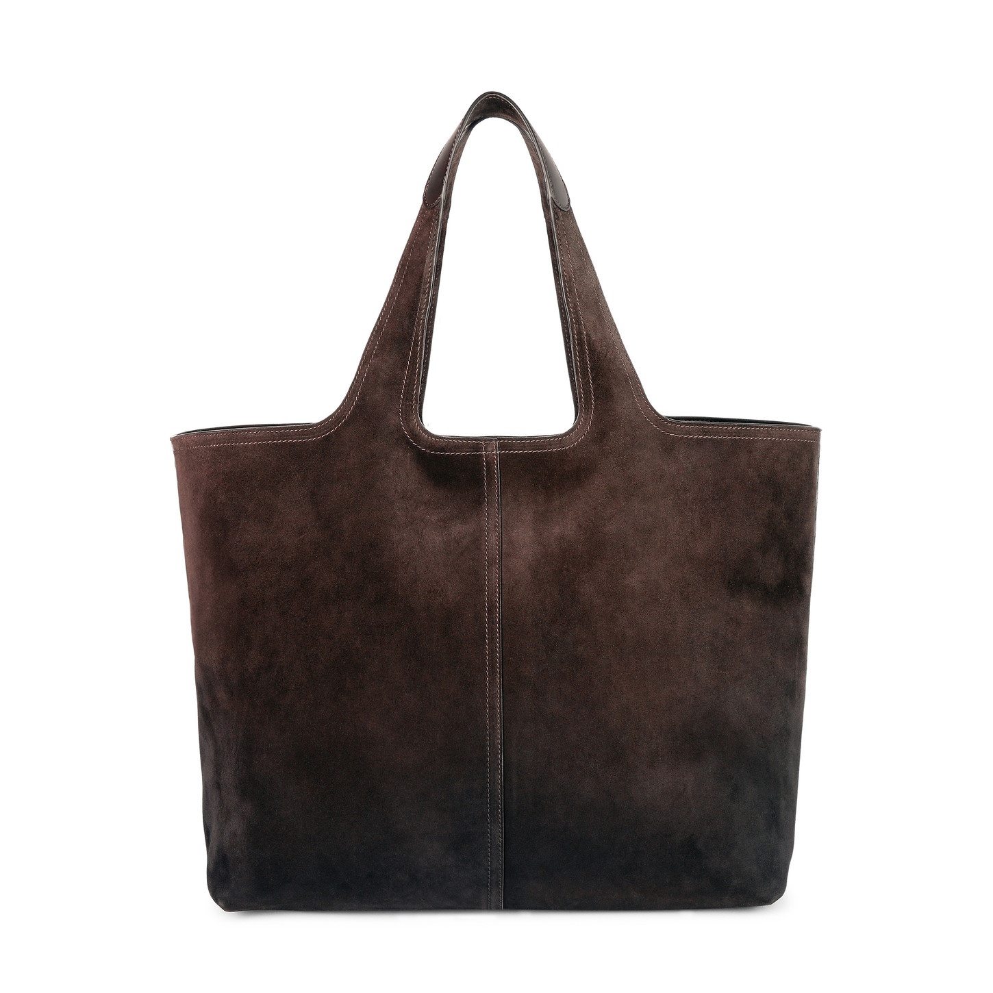 Dark brown suede shoulder bag - 5