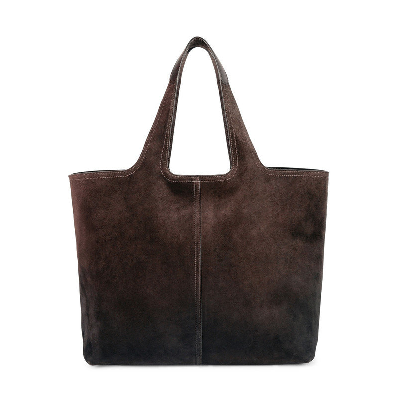Dark brown suede shoulder bag 5