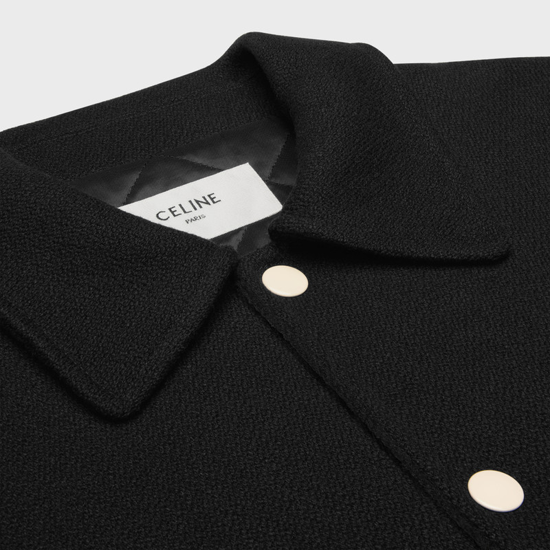 celine baseball teddy jacket in textured wool 3