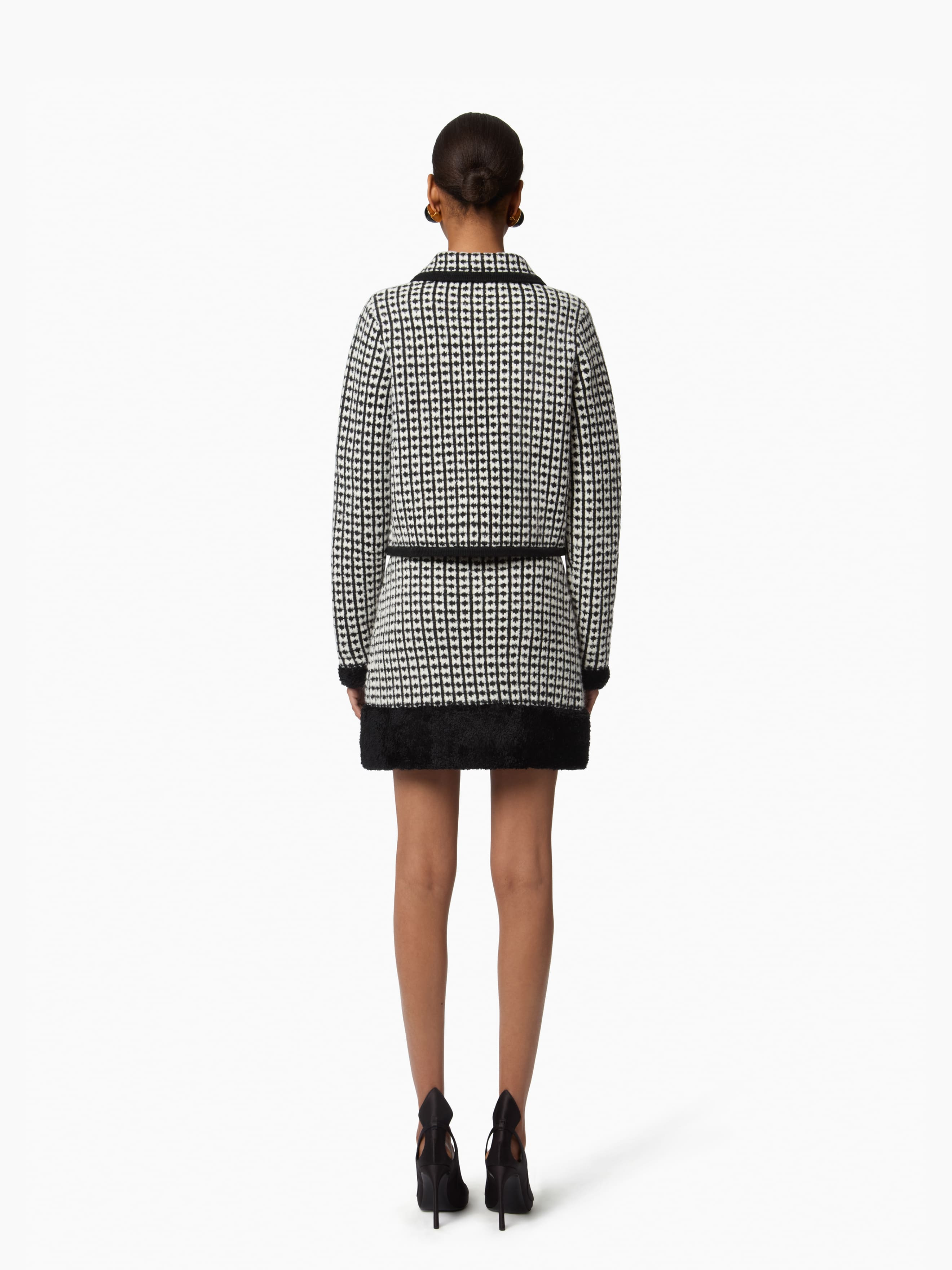 Tweed-Effect Knit Cardigan - 4