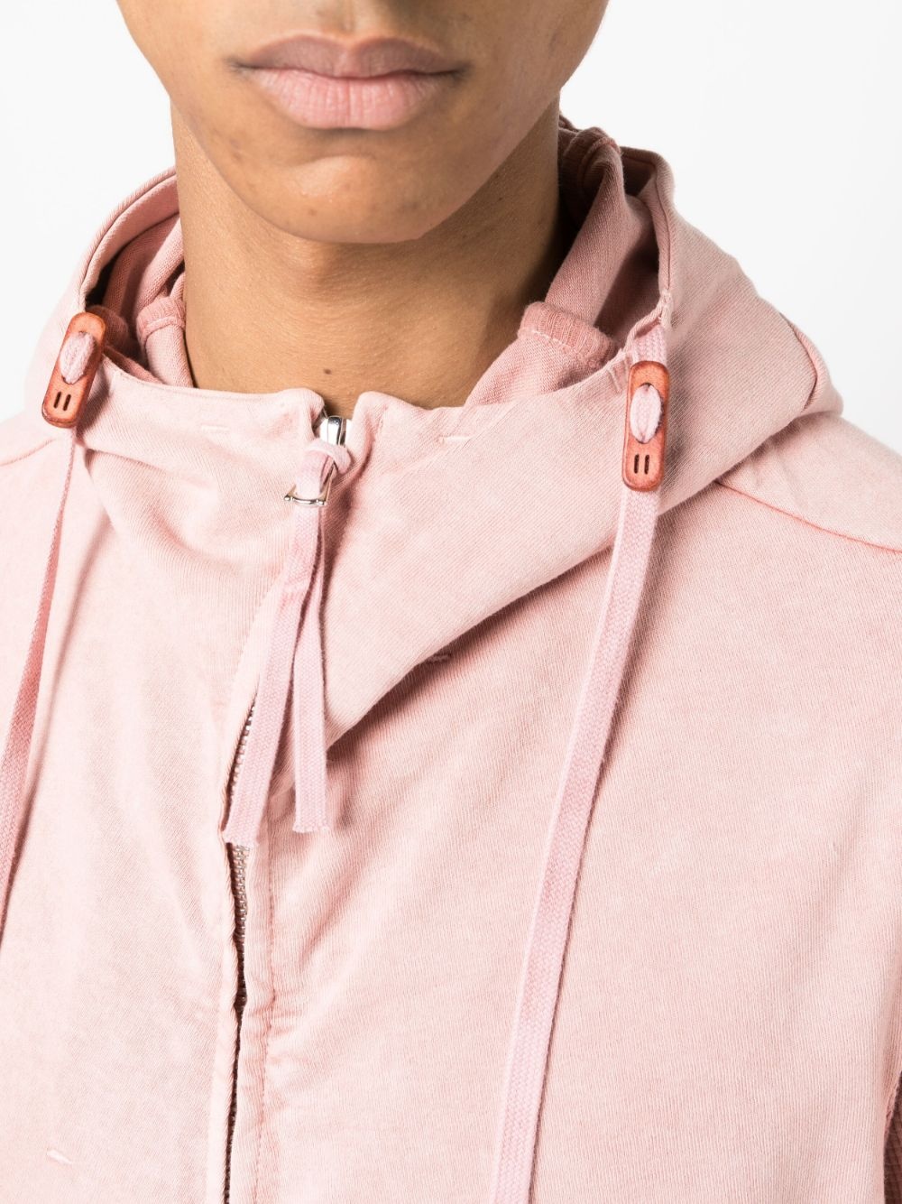 zip-up cotton hooded jacket - 5