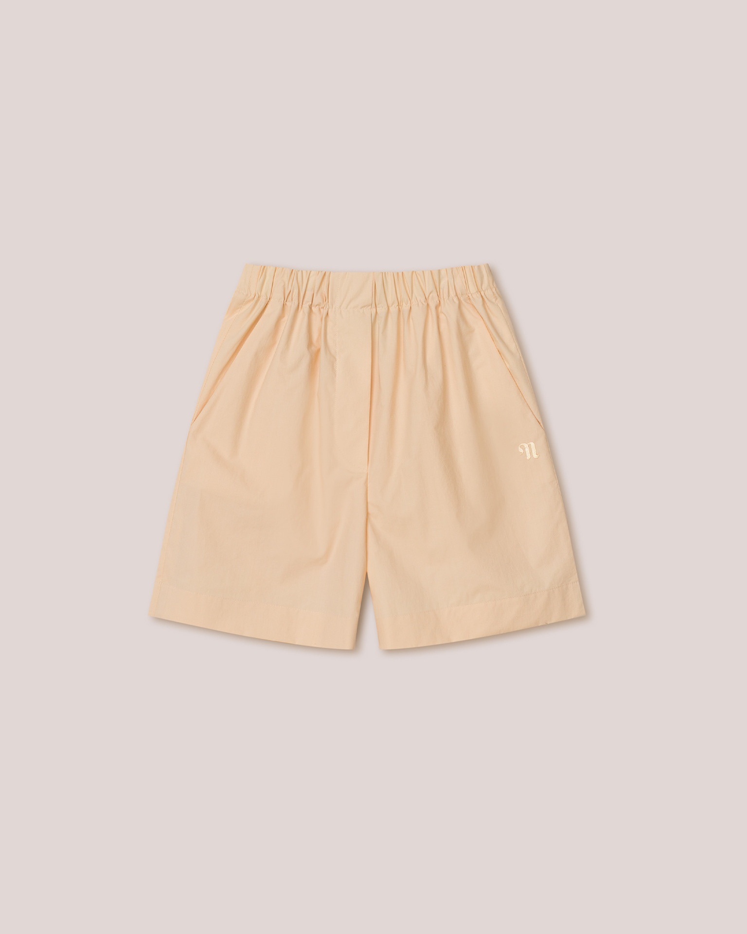 MEGAN - Light poplin shorts - Eggshell - 1