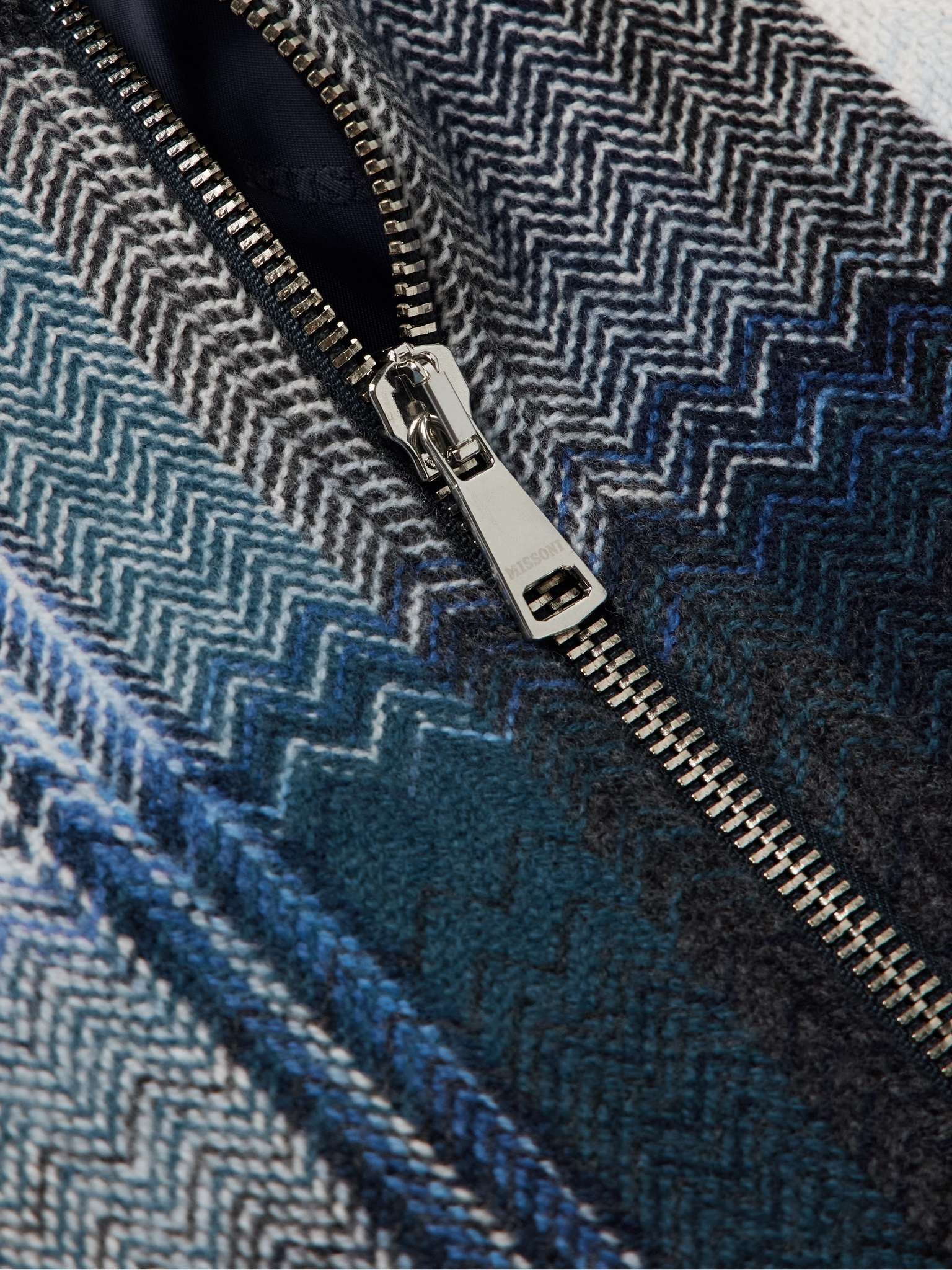 Checked Wool Bomber Jacket - 5