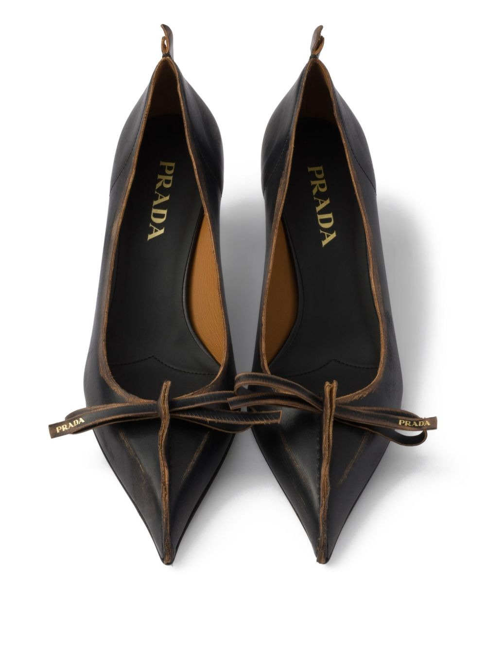 55mm Antiqued leather pumps - 4