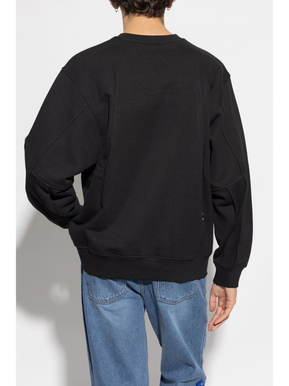 logo embroidered crew neck sweater - 6