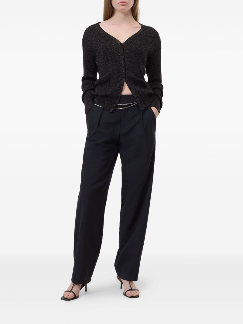 CLOSED metallic-effect ribbed cardigan outlook