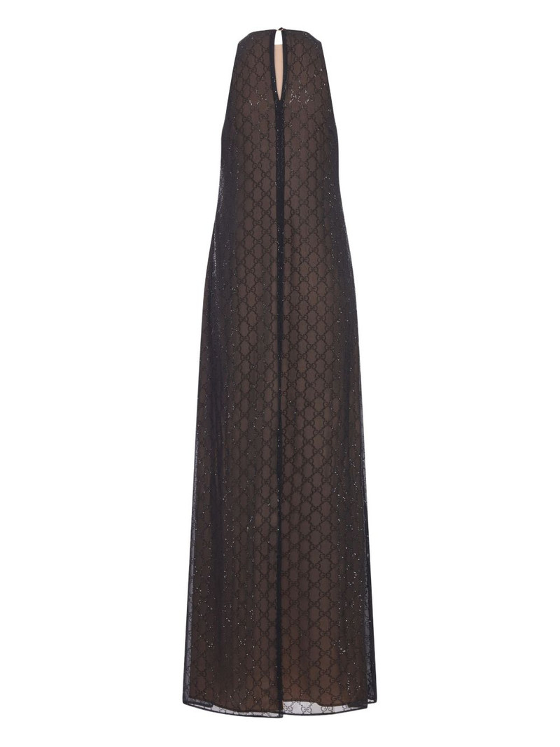 GUCCI GG monogram silk georgette dress outlook