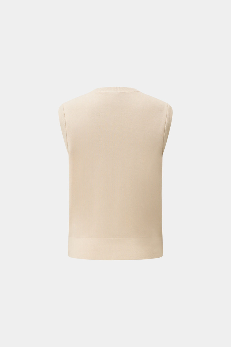 Zira hybrid knitted vest in Sand 8