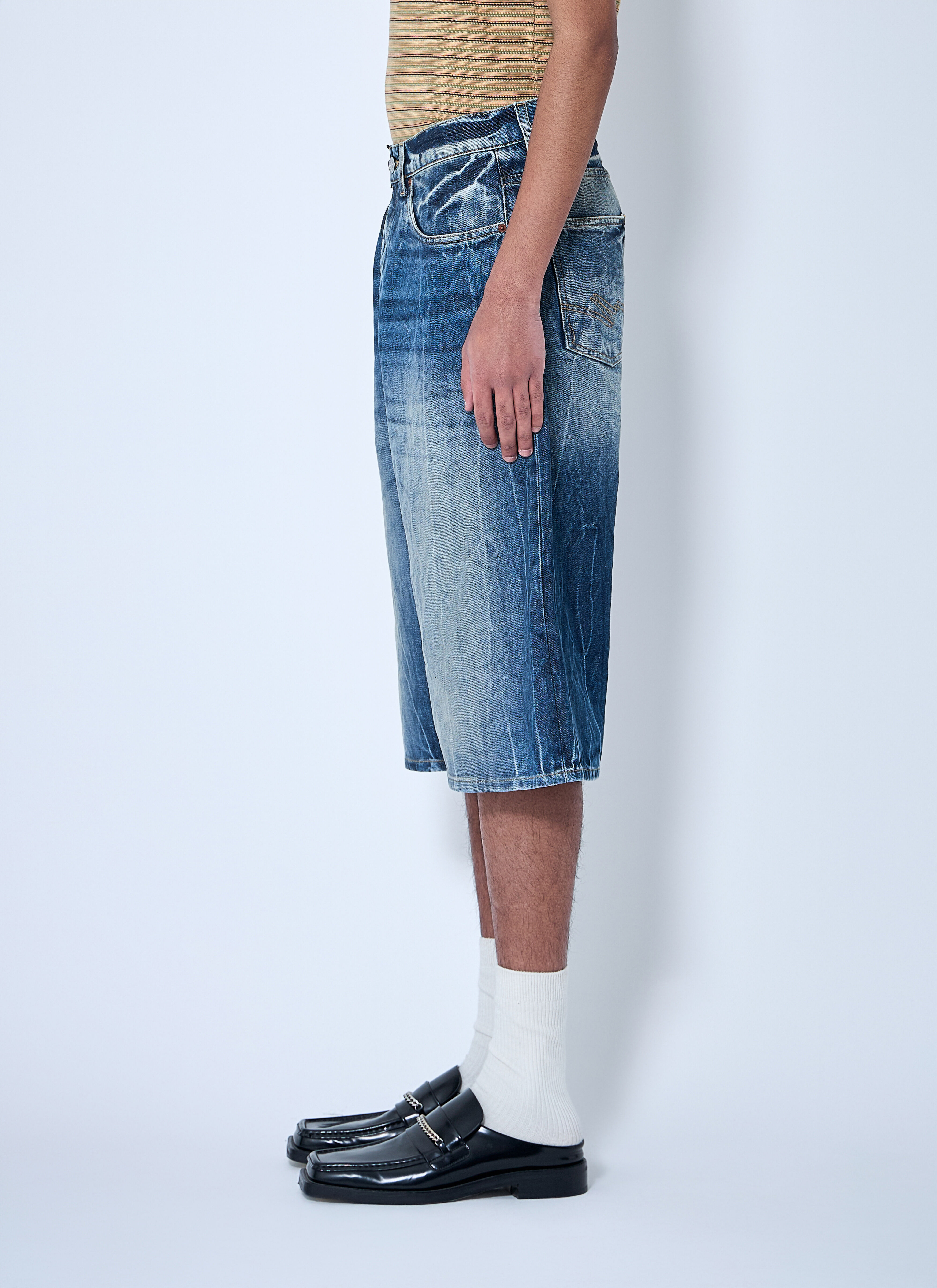 Zip-Up Jean Shorts - 3