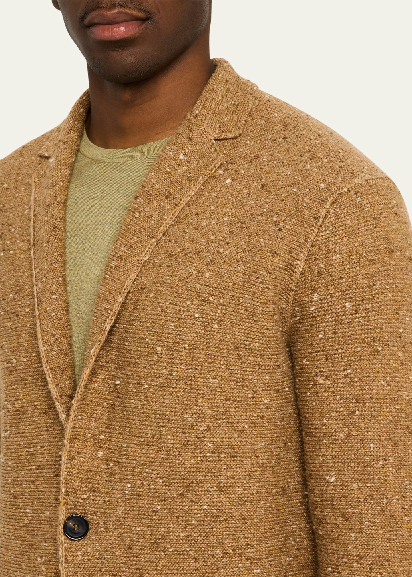 Men's Cernobbio Cashmere and Linen Knit Jacket - 5