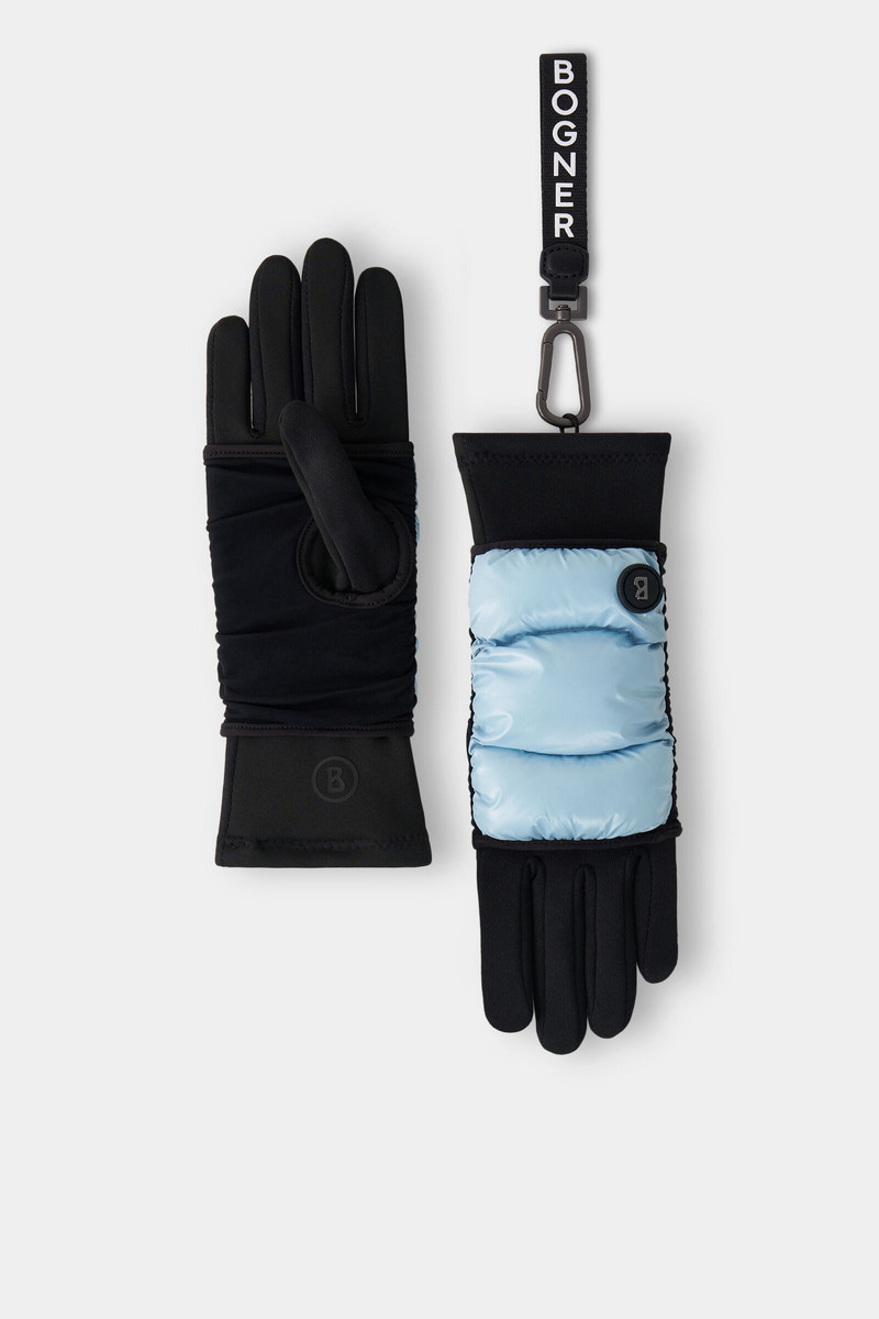 Touch gloves in Black/Light blue 1