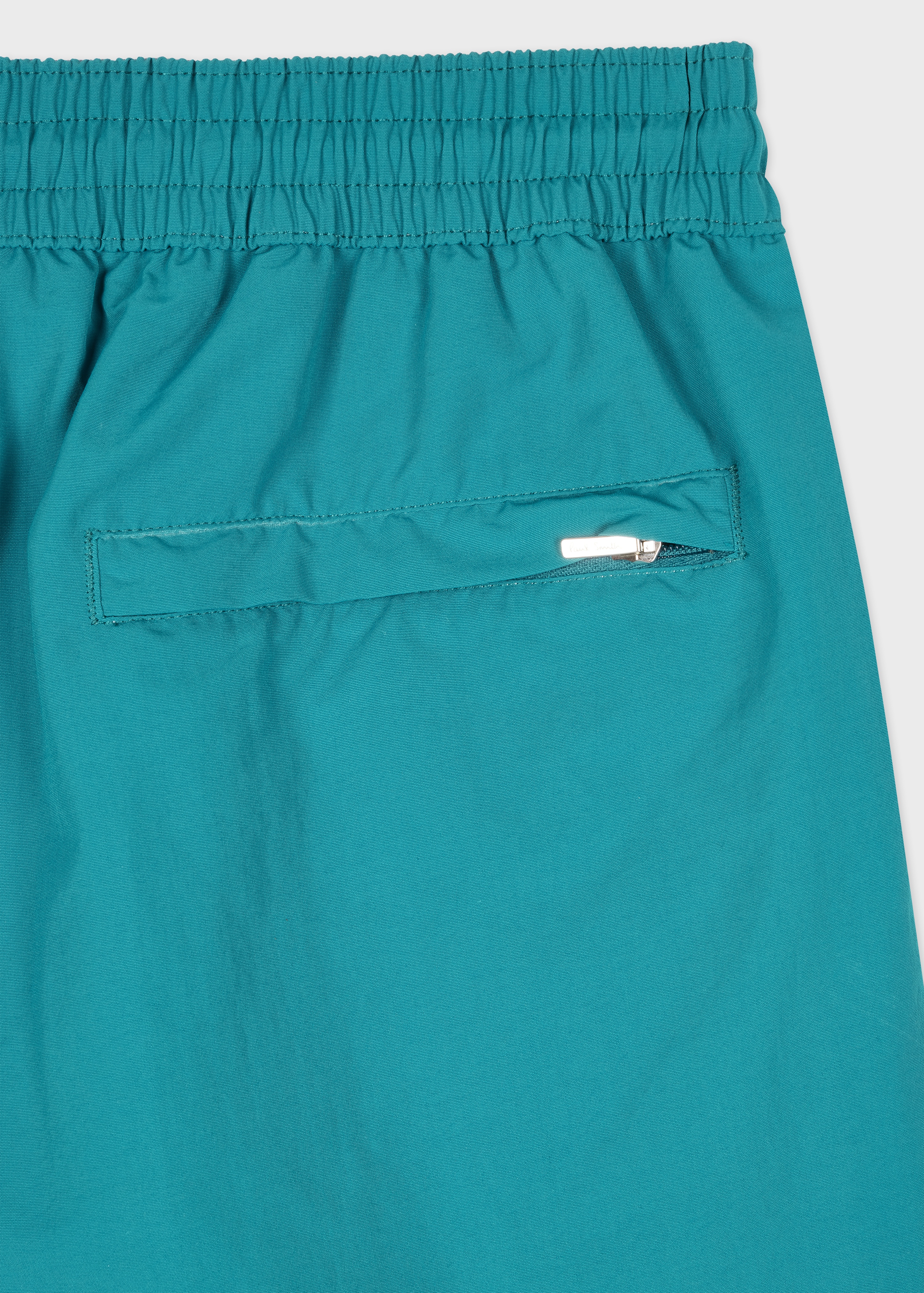 Turquoise Swim Shorts With 'Artist Stripe' Trim - 4