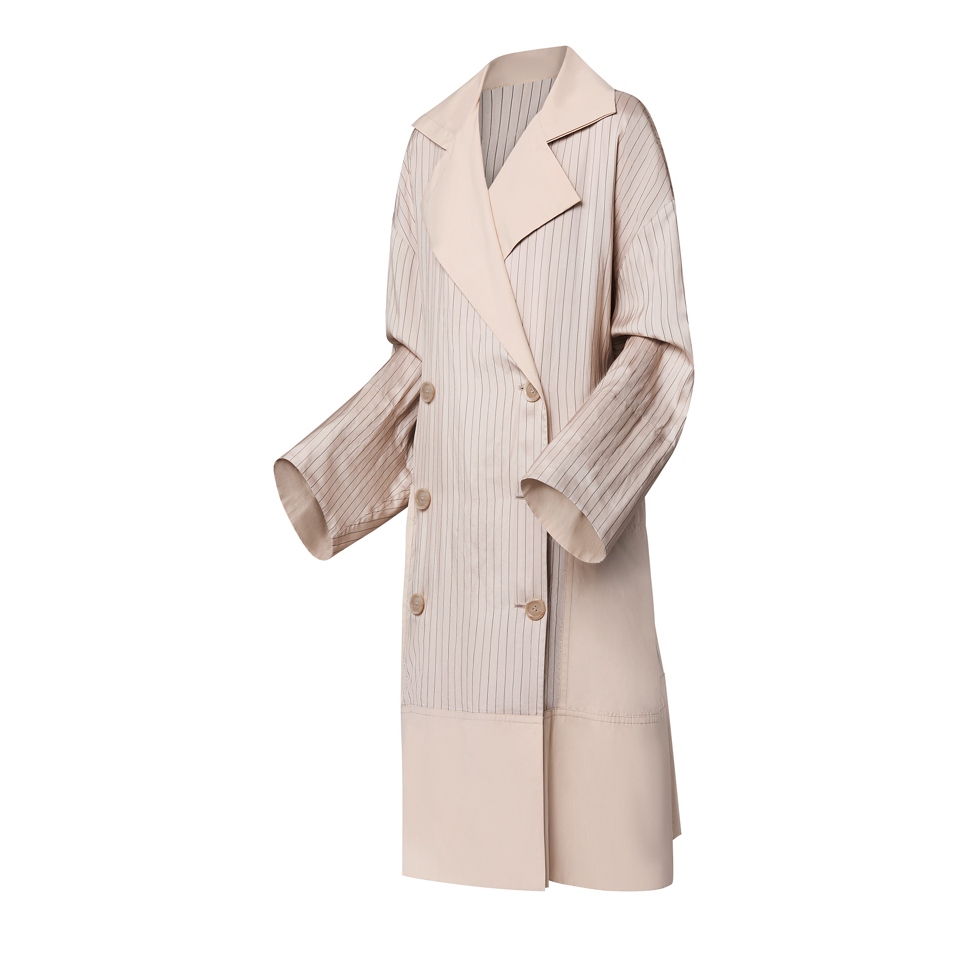 Fluid Striped Coat - 2