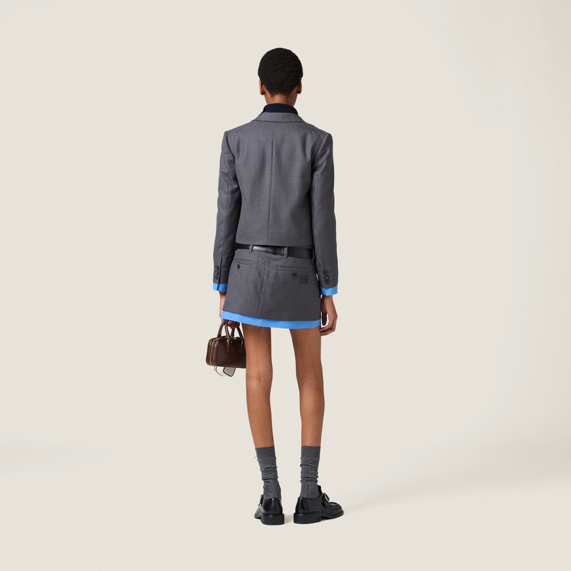 Gabardine miniskirt - 3