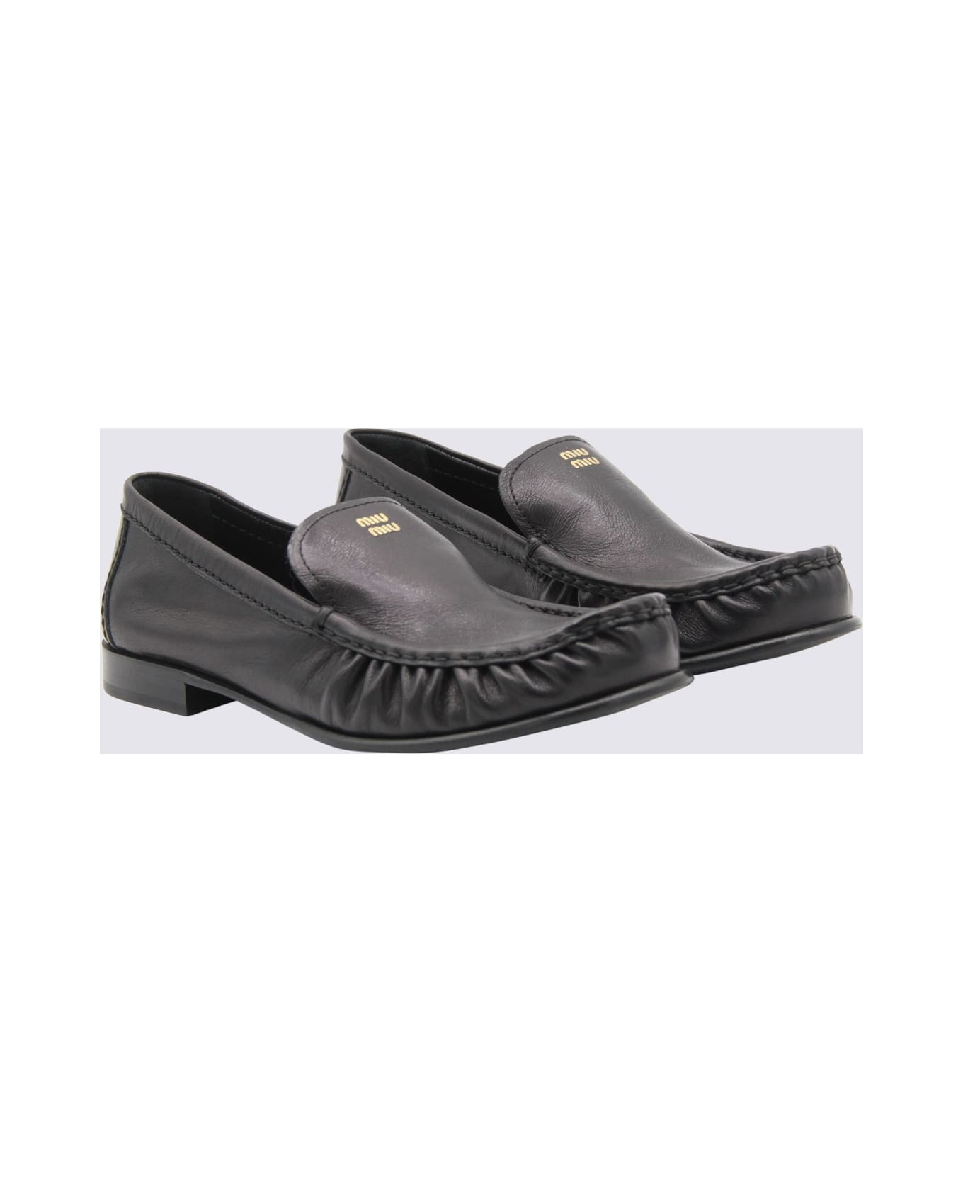 Black Leather Loafers - 2