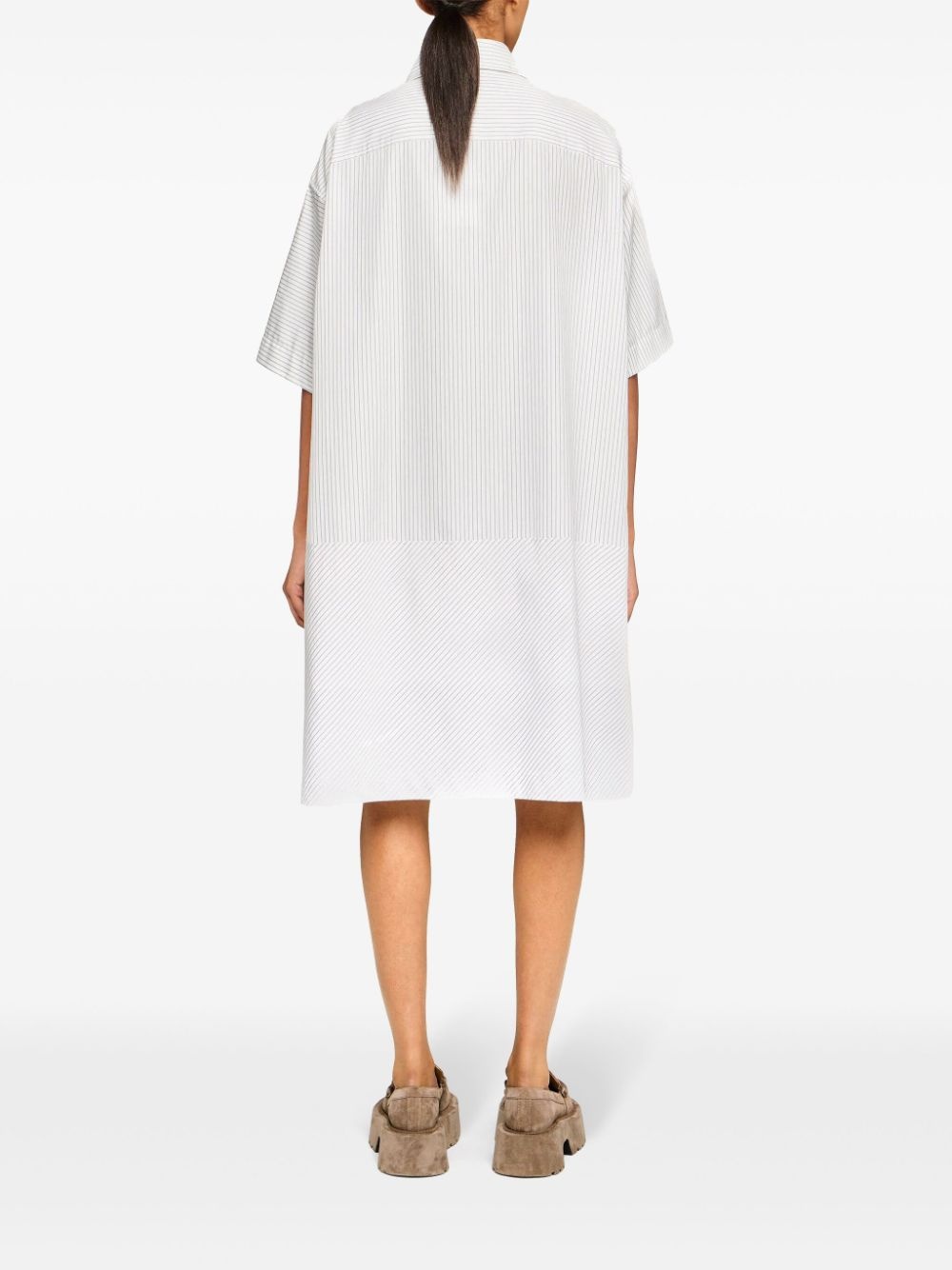 step-hem shirt dress - 4