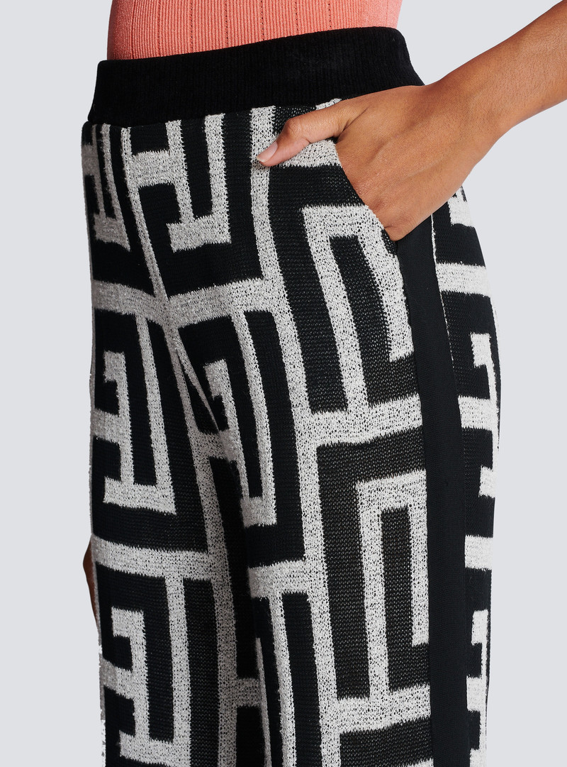 Monogrammed jersey trousers 6
