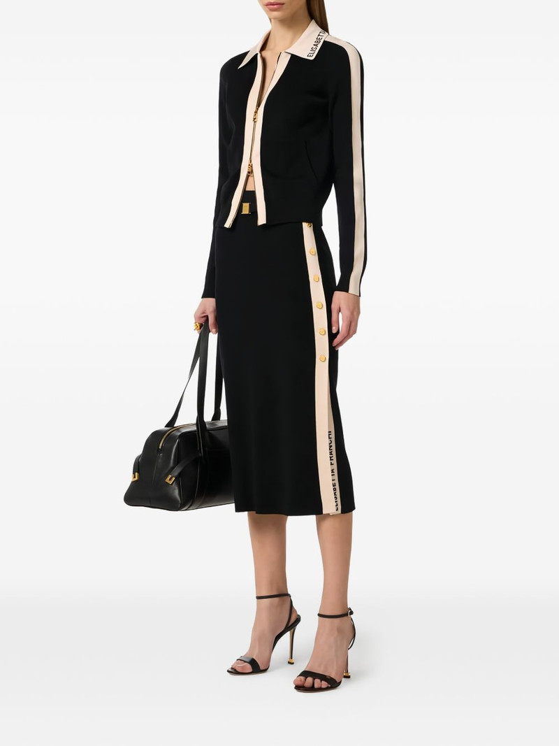 ELISABETTA FRANCHI logo-detail cardigan outlook