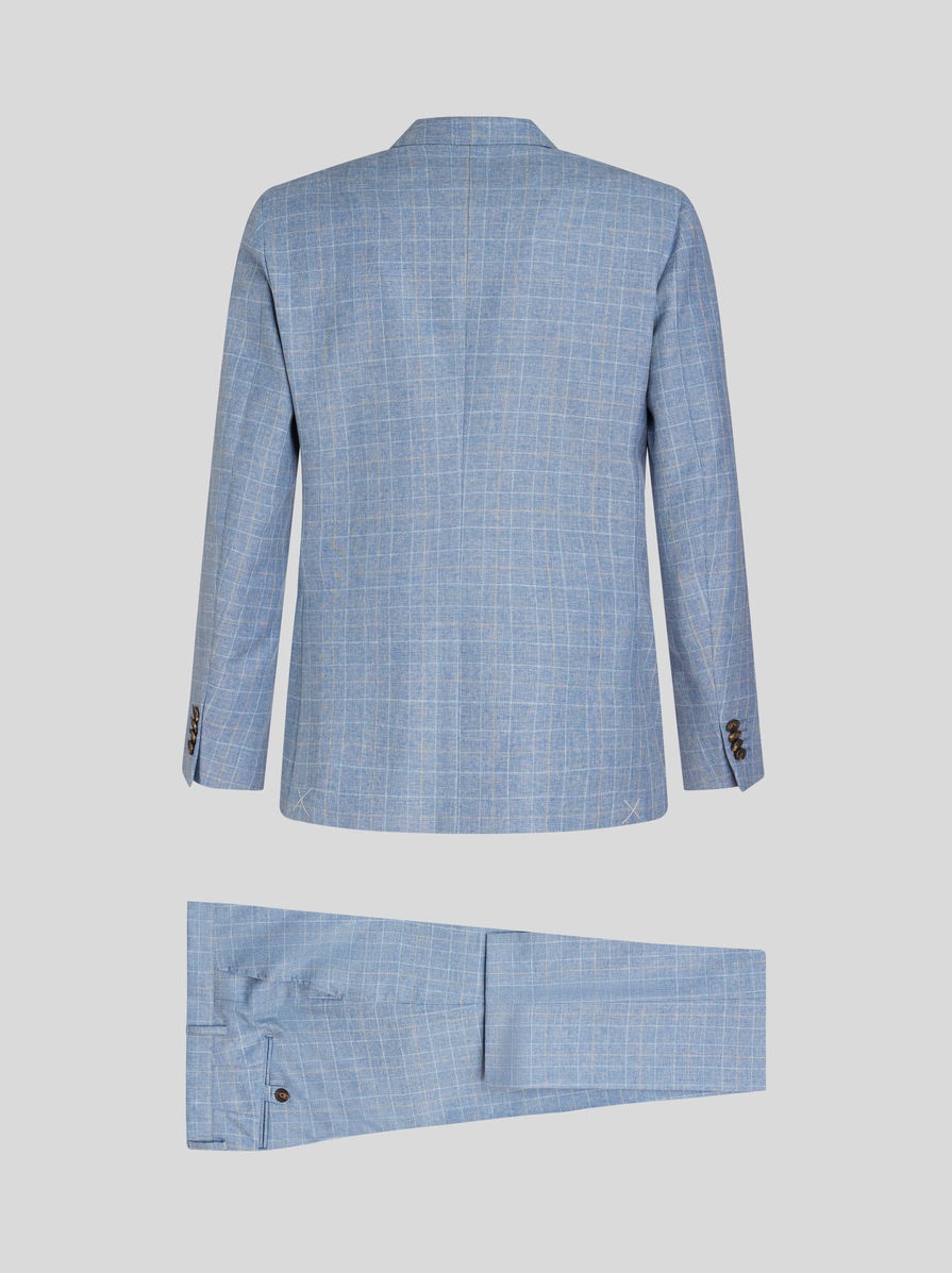 CHECK WOOL JACQUARD SUIT - 5