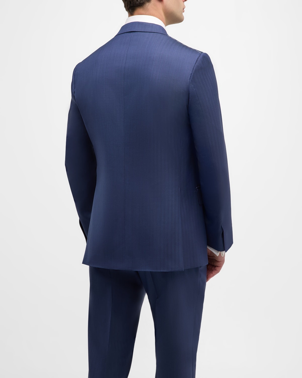 Men's Wool Herringbone Suit - 5