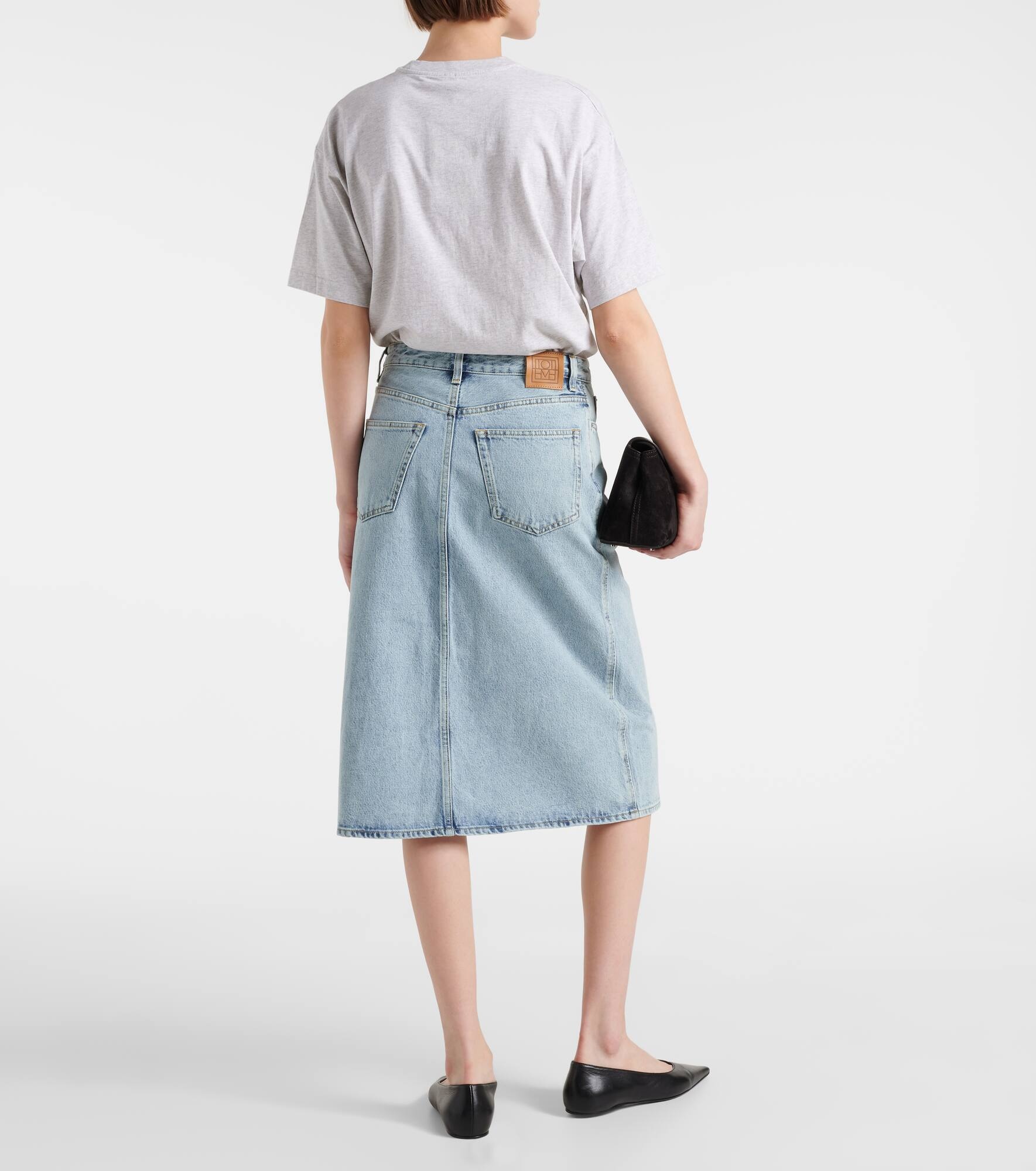 Denim midi skirt - 3