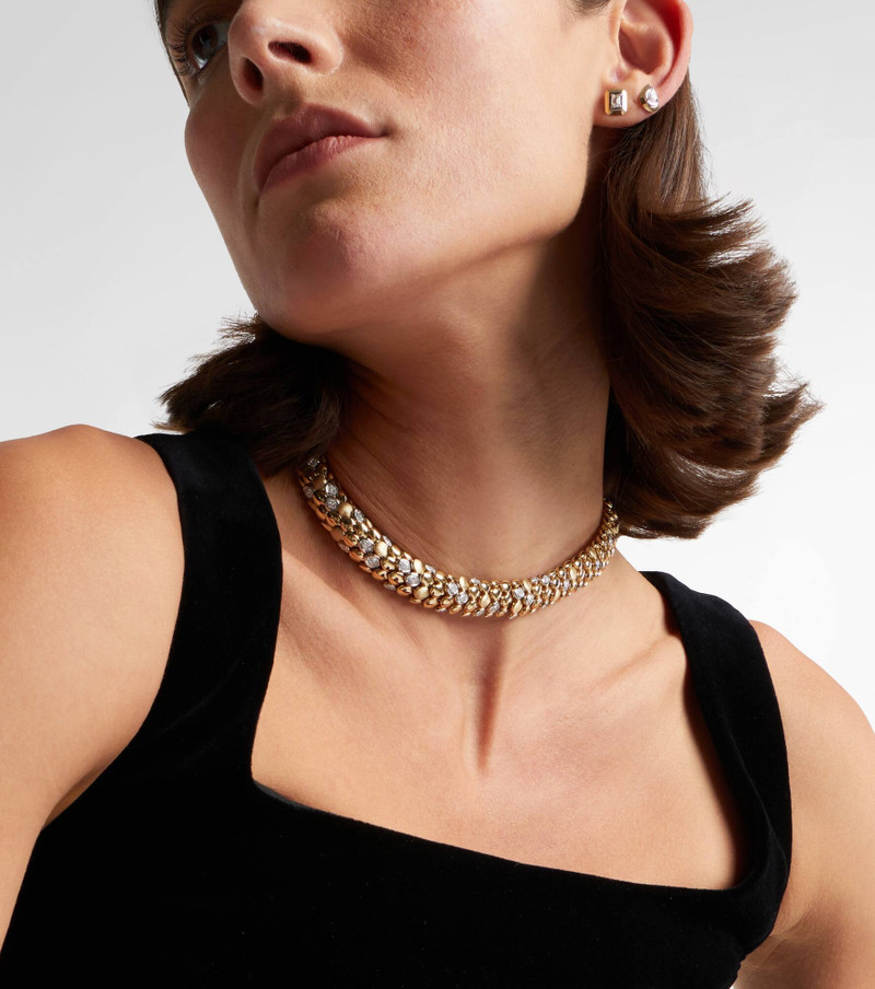 RAINBOW K Blossom 14kt gold necklace with diamonds outlook