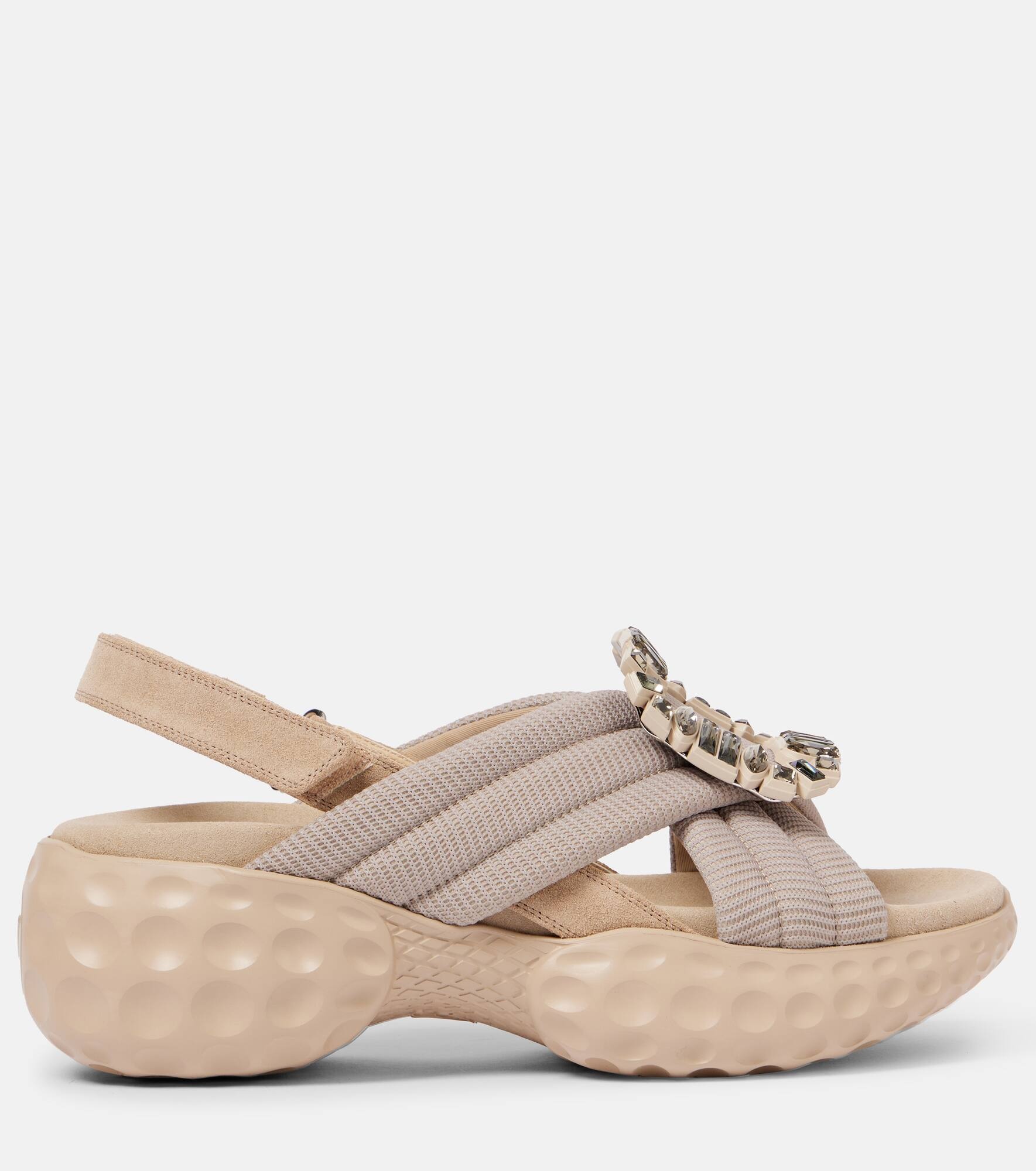 Viv' Run embellished slingback sandals - 4