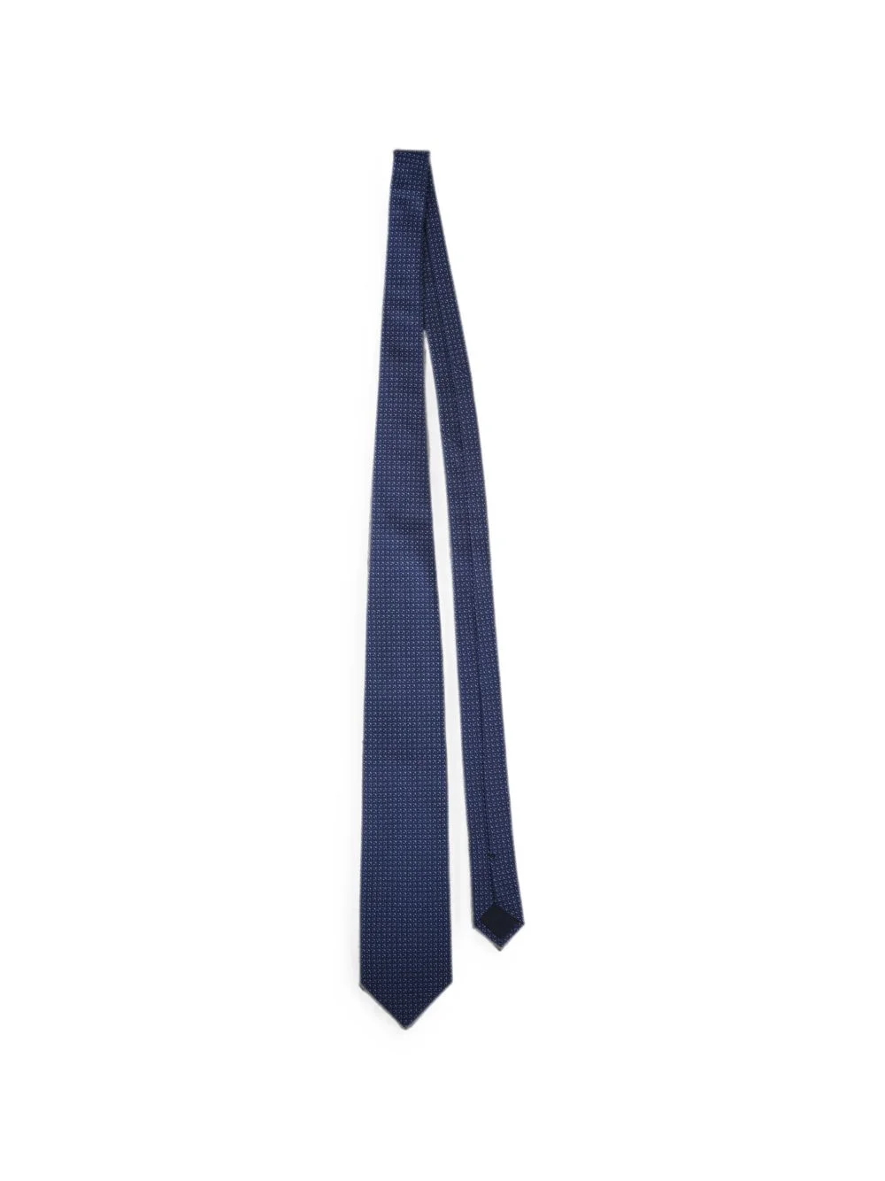 geometric-print silk tie - 1