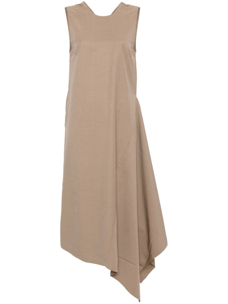 V-back draped dress 1