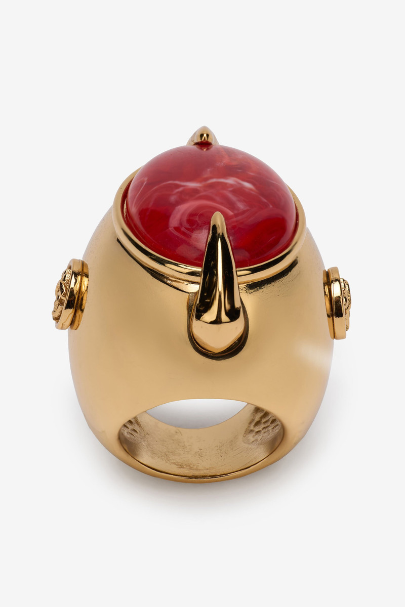 Cocktail Ring With Fang And Gem 1