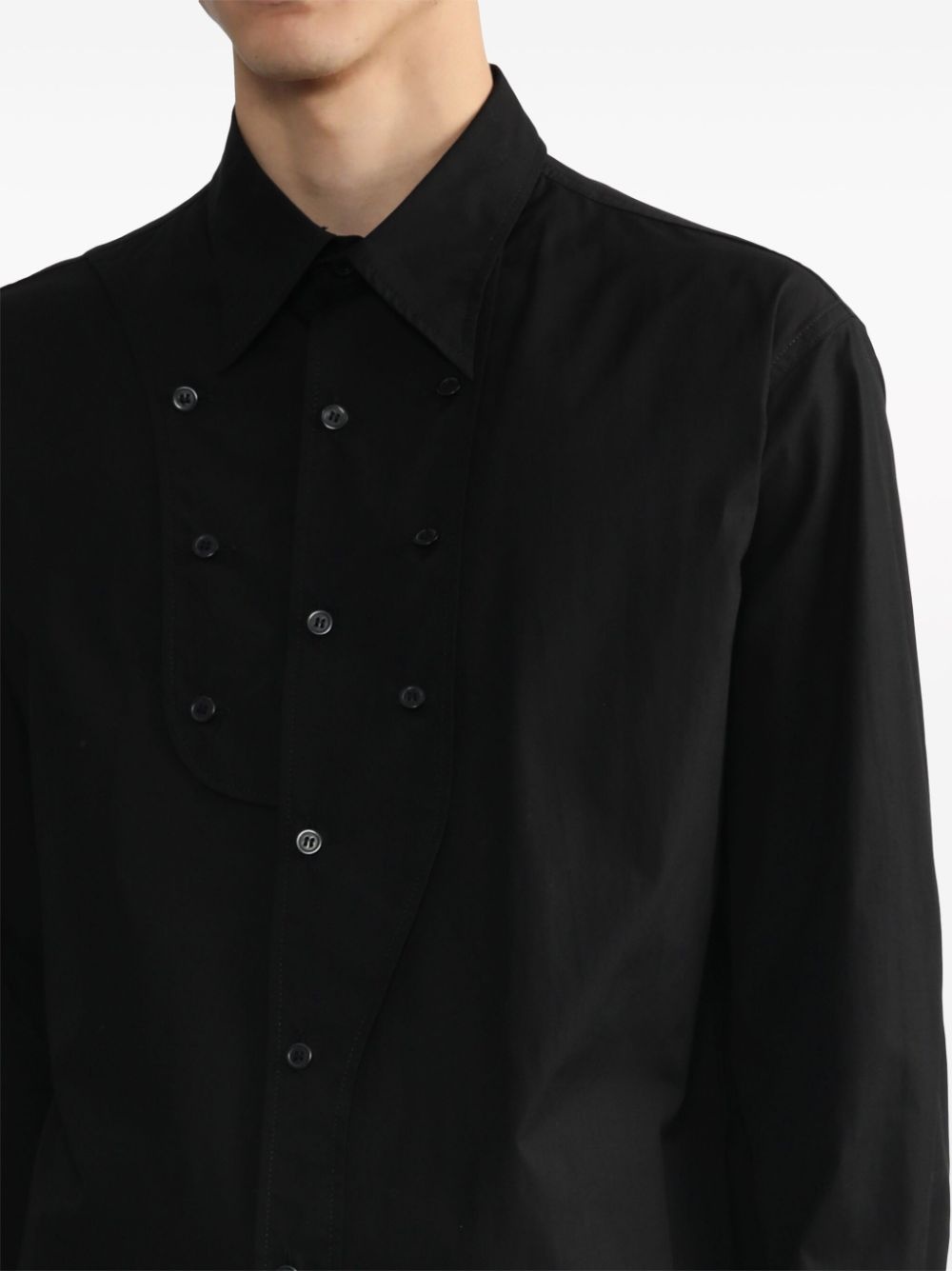 long-sleeved buttoned cotton shirt - 5