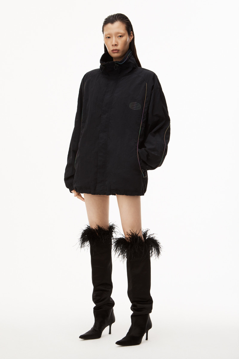 Alexander Wang TRACK JACKET IN HEAVY WASHED NYLON outlook