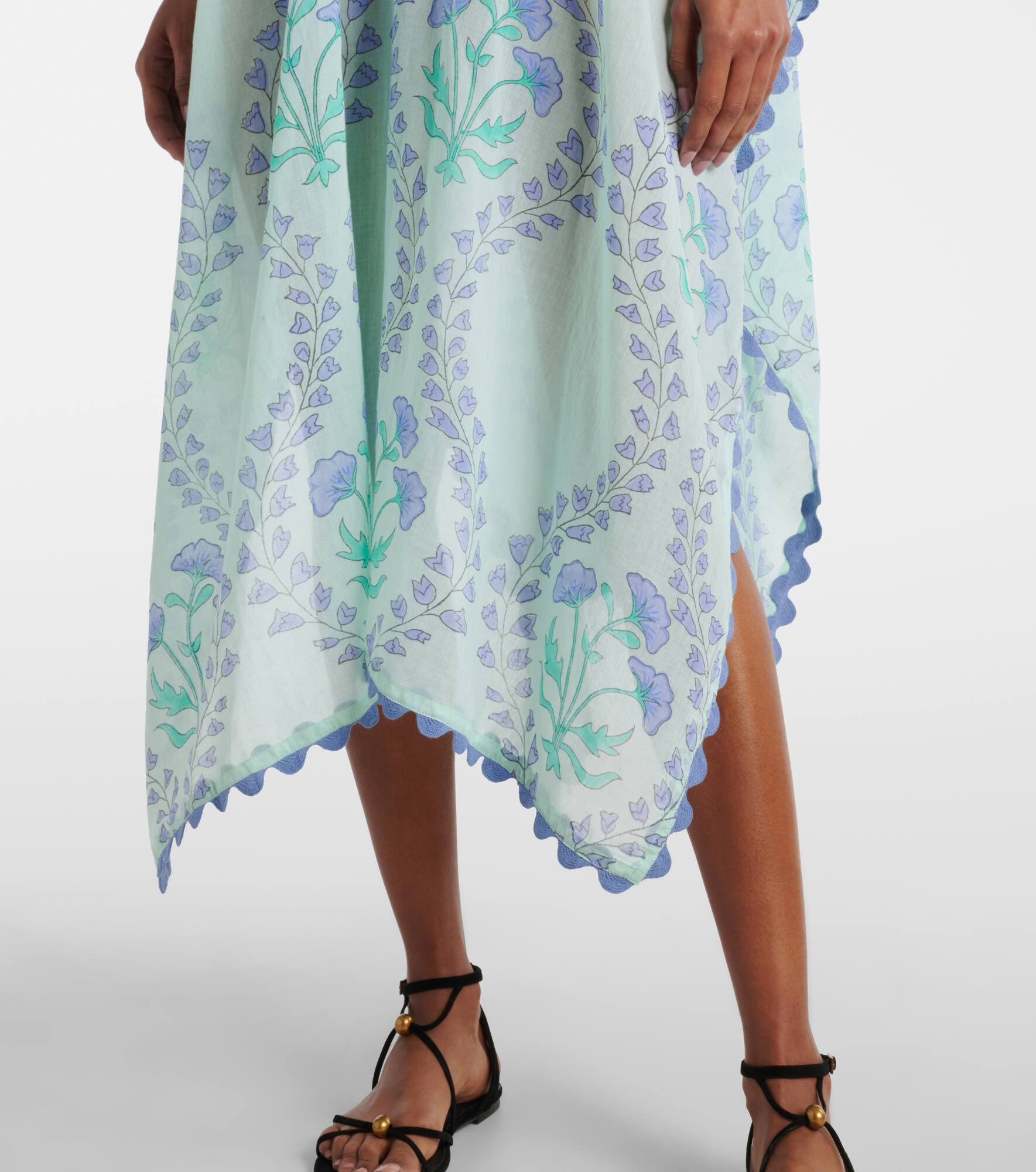 Printed cotton beach cover-up - 5