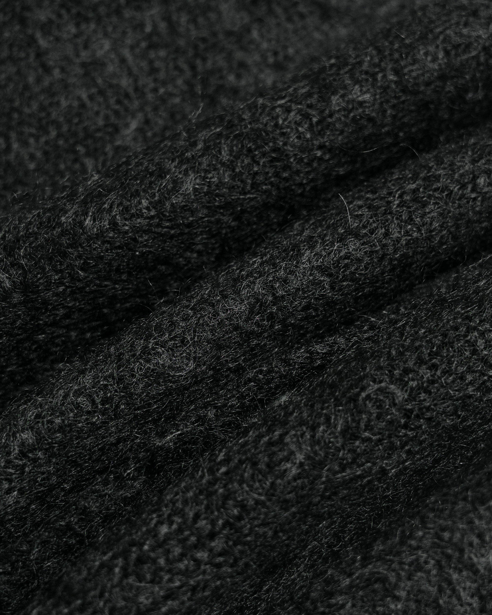 Brushed Super Kid Mohair Knit Cardigan Ink Black - 5