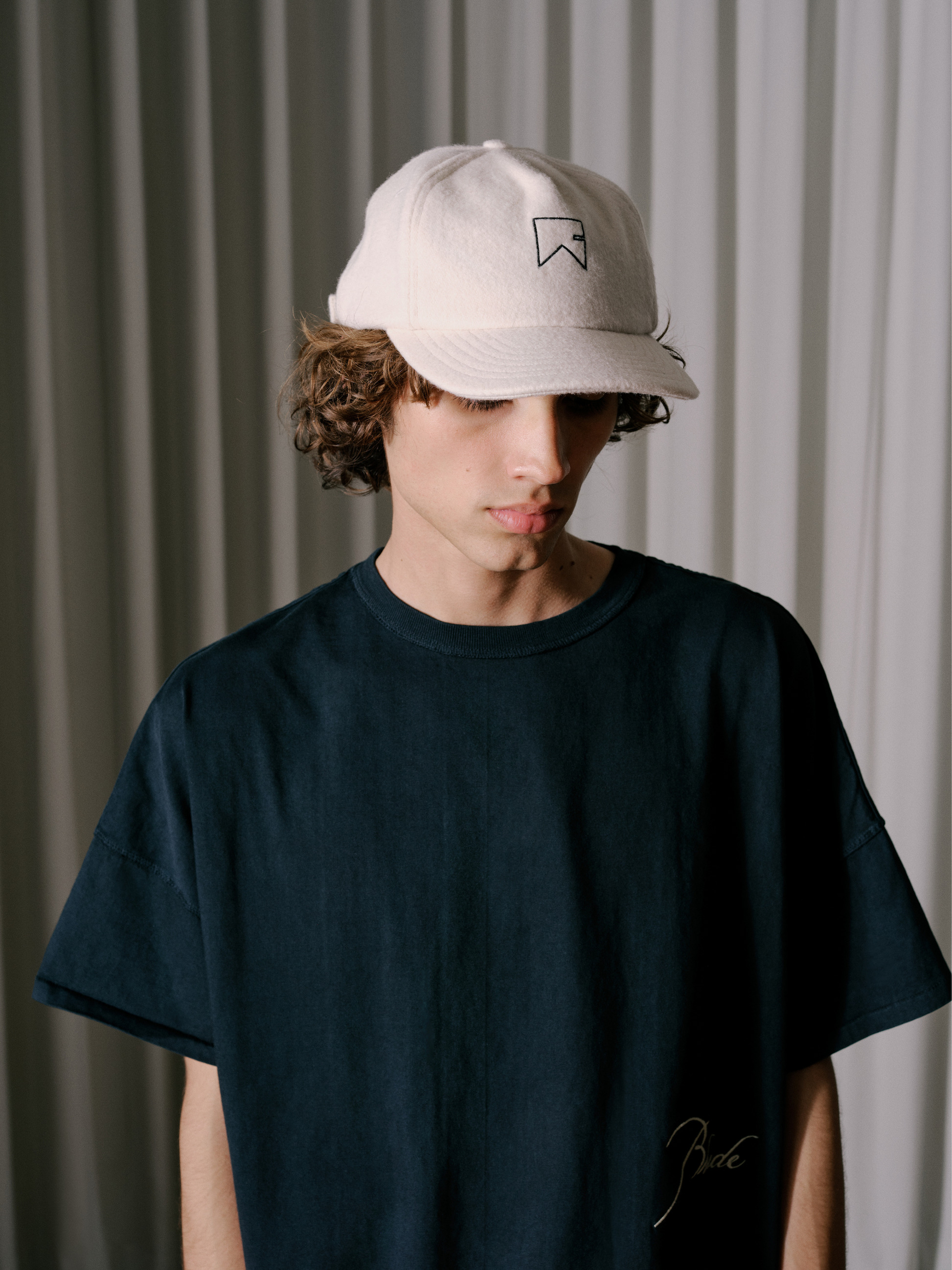 CASHMERE CHEVRON LOGO HAT - 6