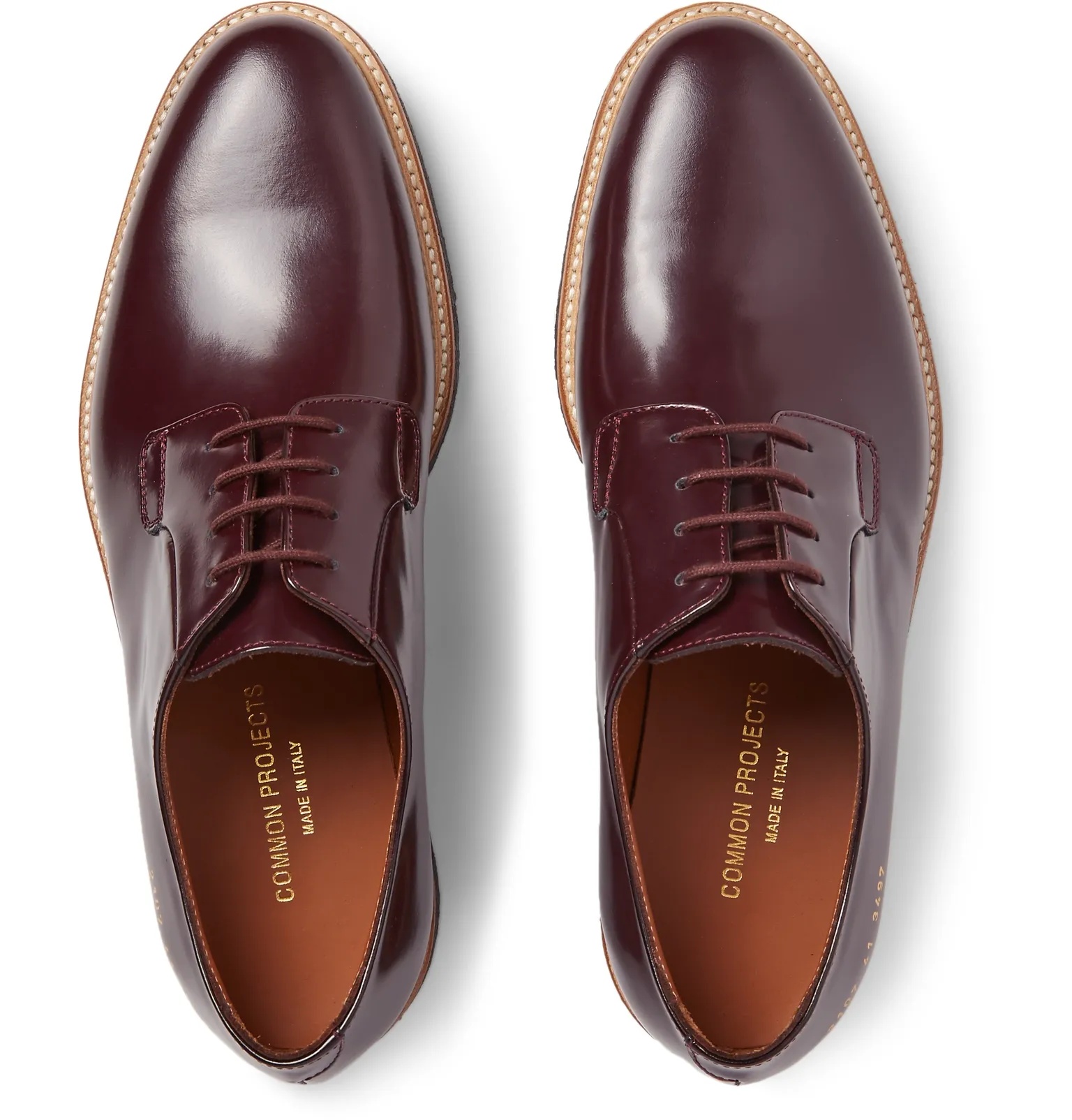 Polished-Leather Derby Shoes - 8