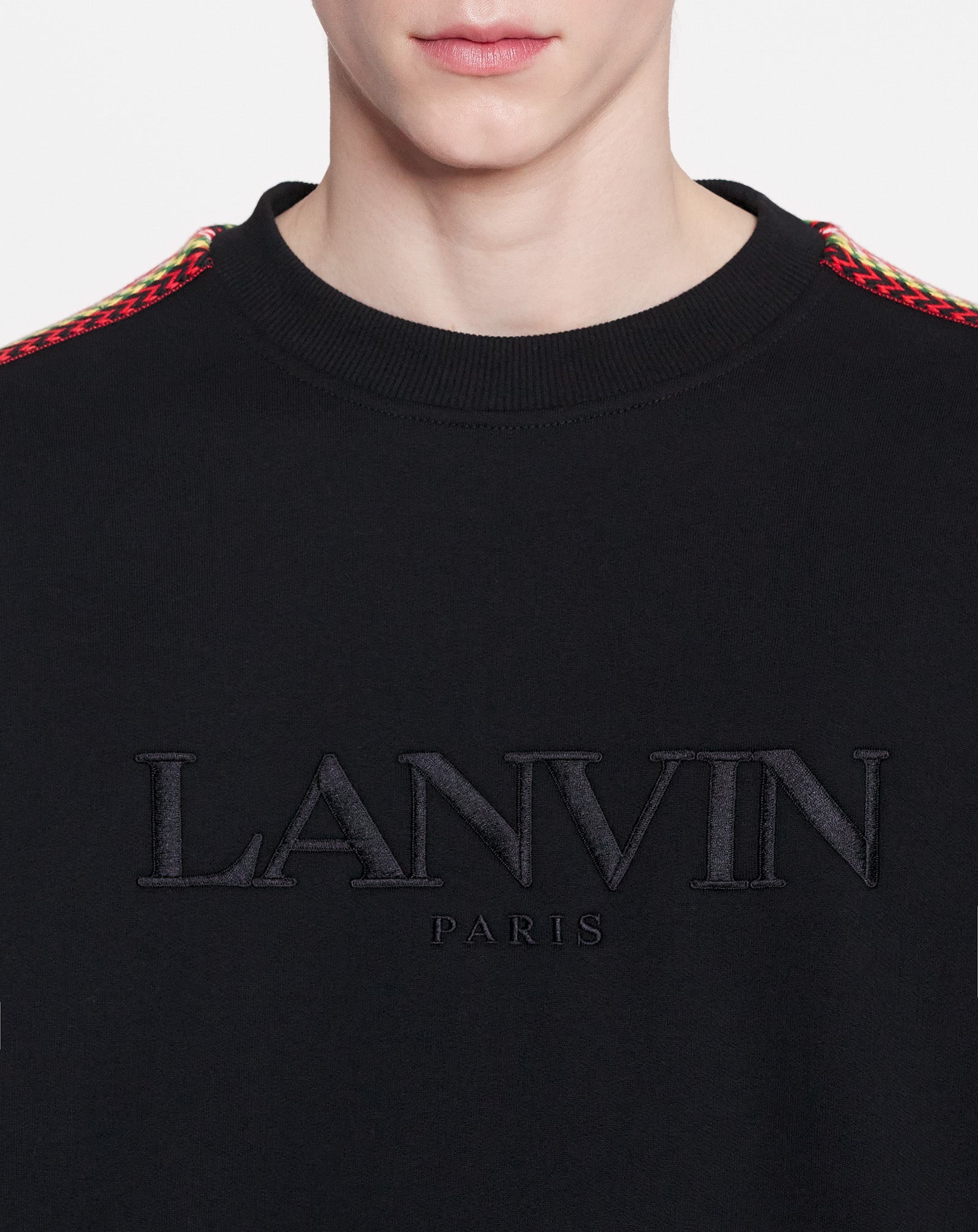 OVERSIZED LANVIN EMBROIDERED SIDE CURB SWEATSHIRT - 5