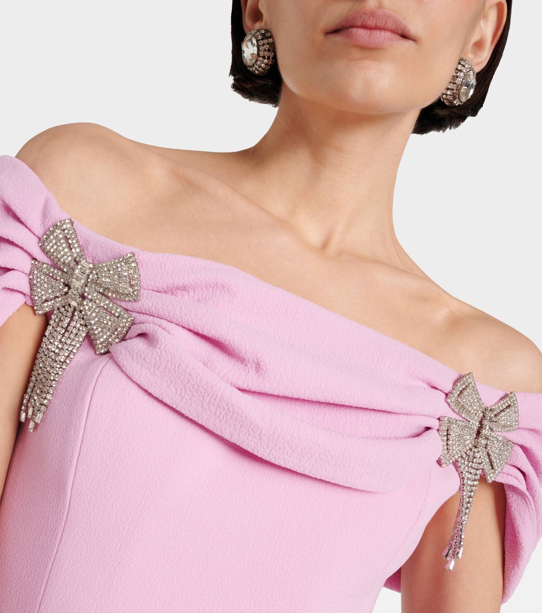 Odetta embellished bow-detail minidress - 4