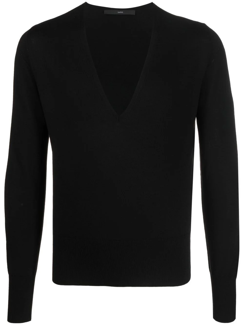 V-neck long-sleeve jumper - 1