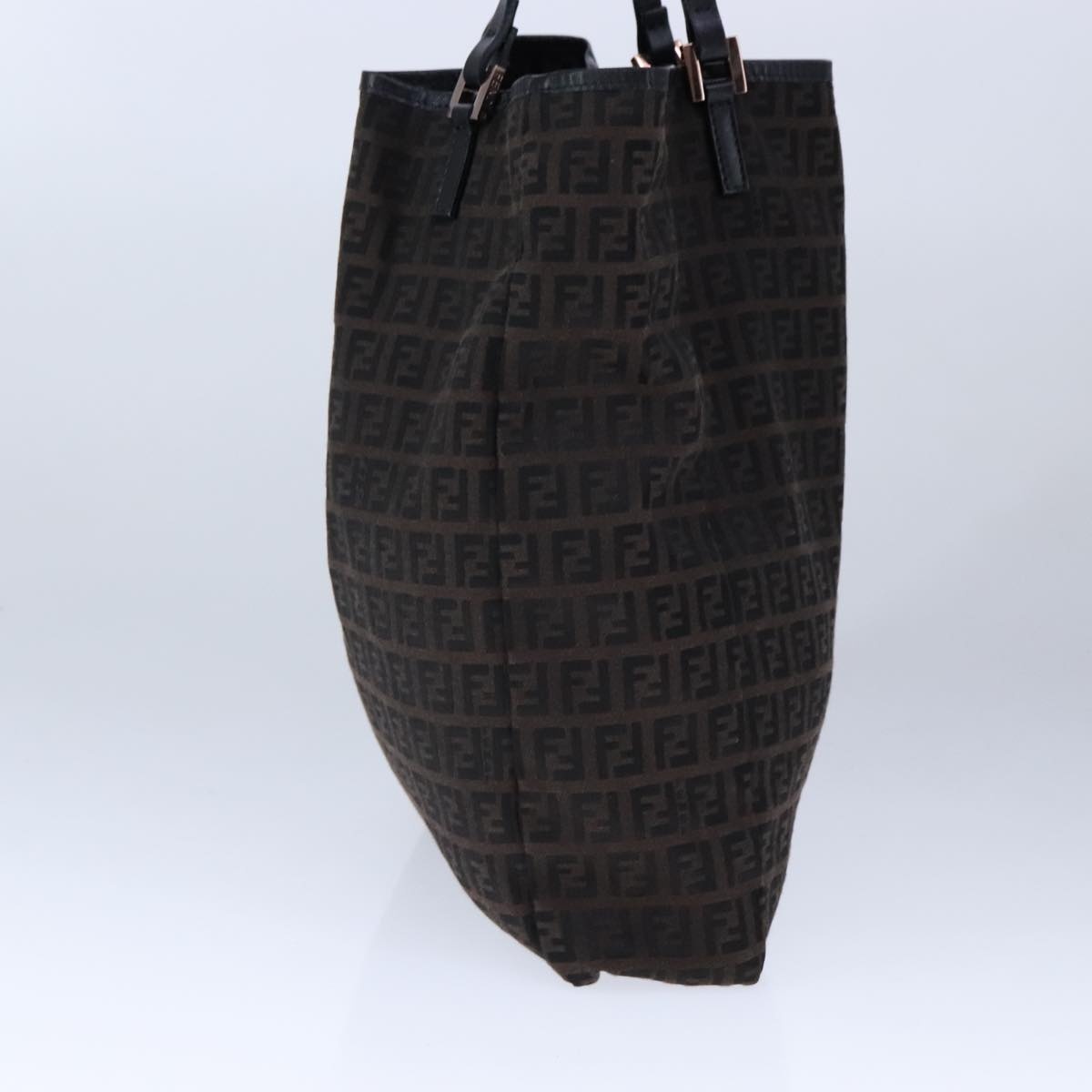 FENDI Zucchino Canvas Tote Bag Brown - 3