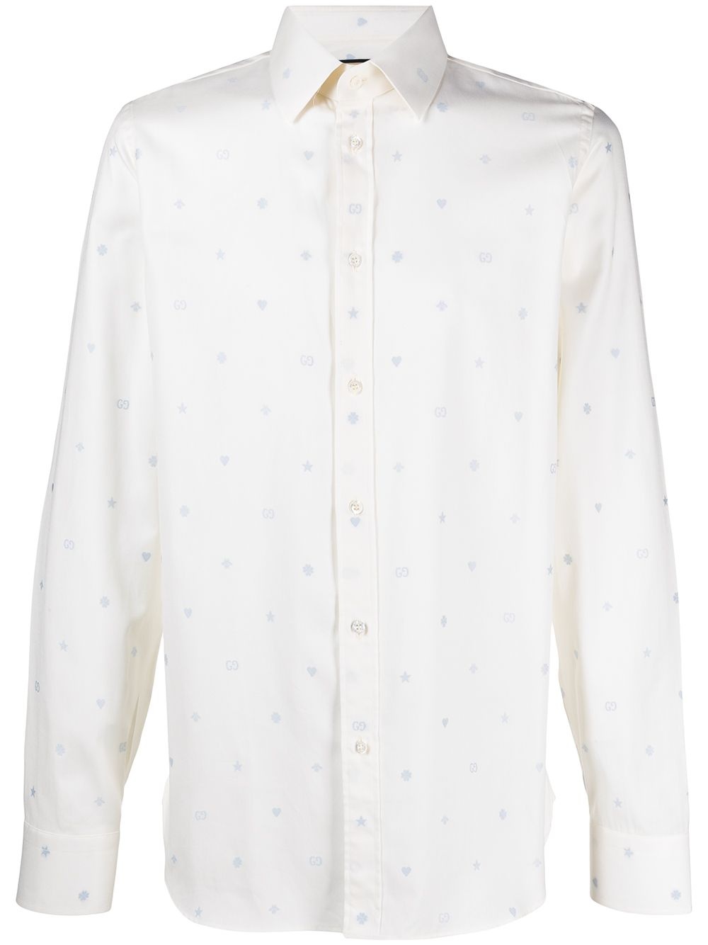 logo-printed buttoned shirt - 1