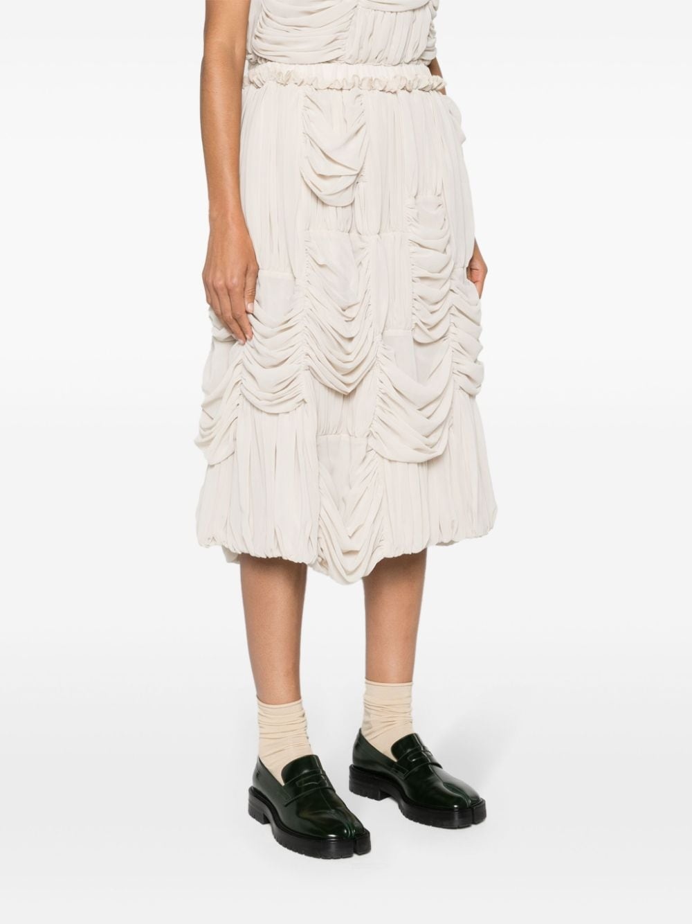 A-line ruched midi dress - 3