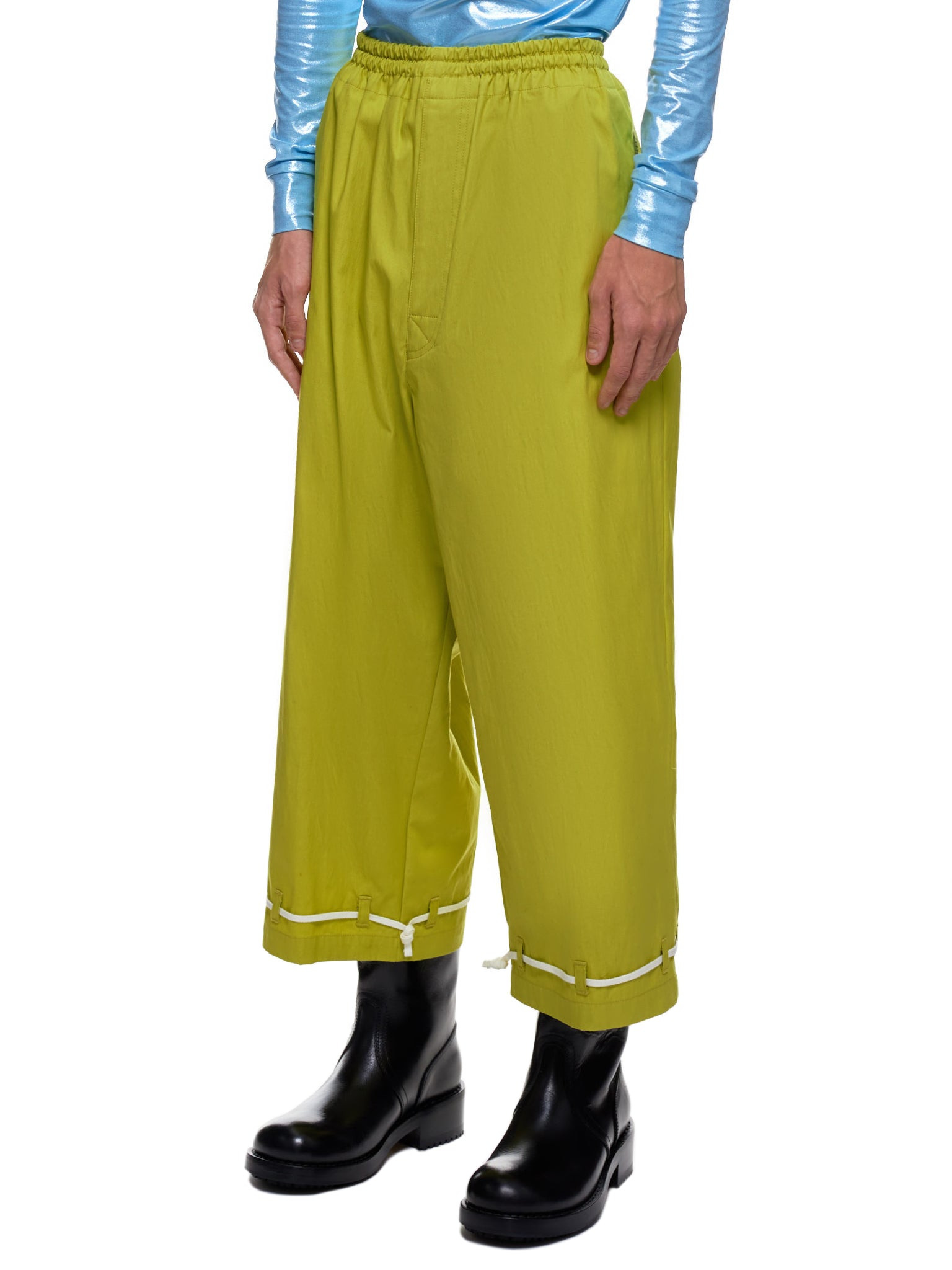 Cropped Flat Front Trousers - 2