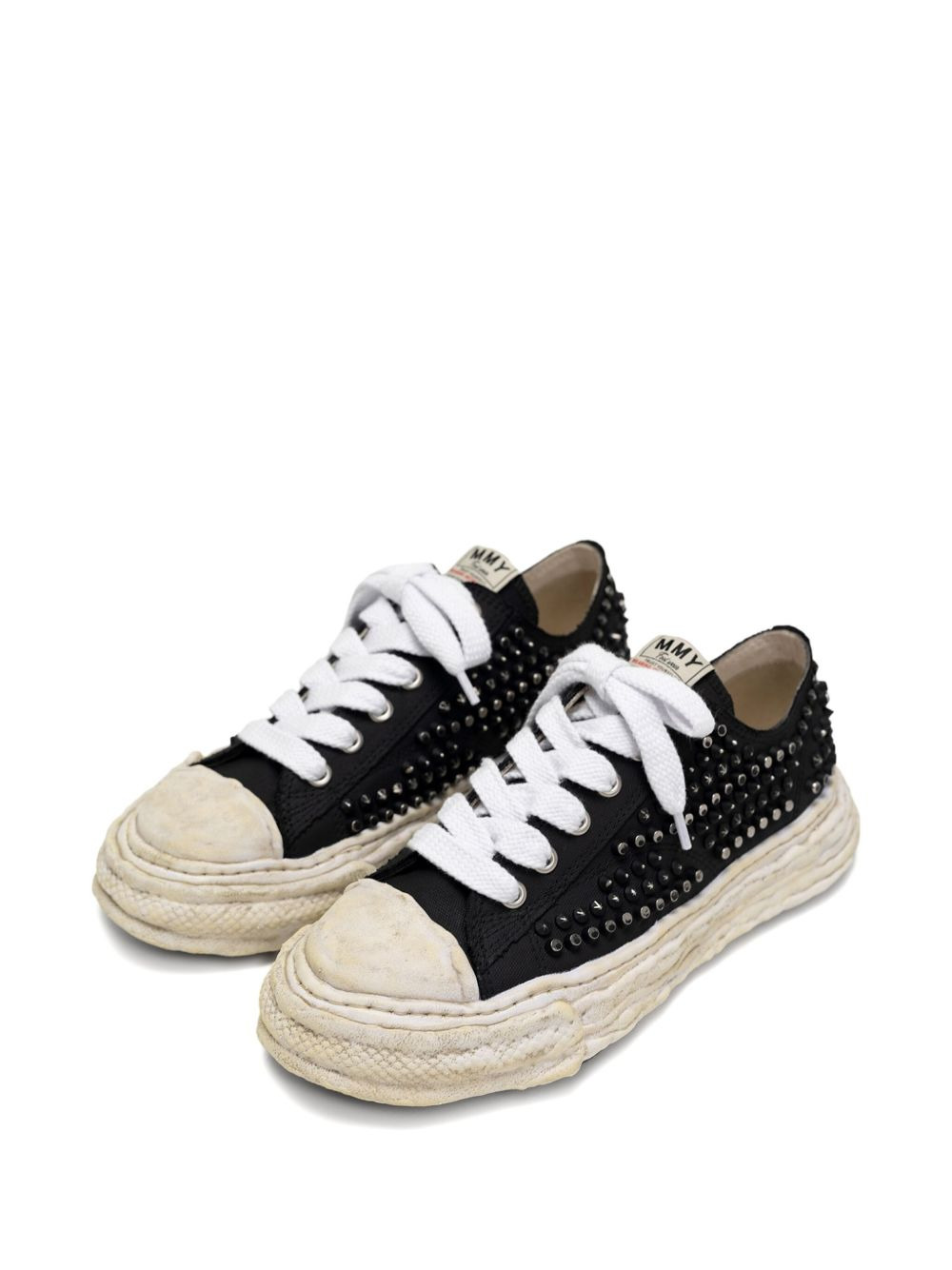 Studded PETERSON23 canvas trainers - 2
