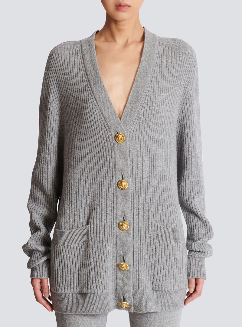 Buttoned cashmere cardigan 5