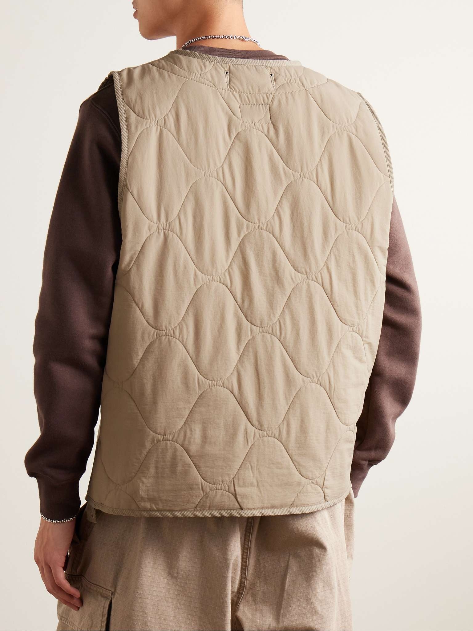 Logo-Embroidered Quilted Padded Ripstop Gilet - 3