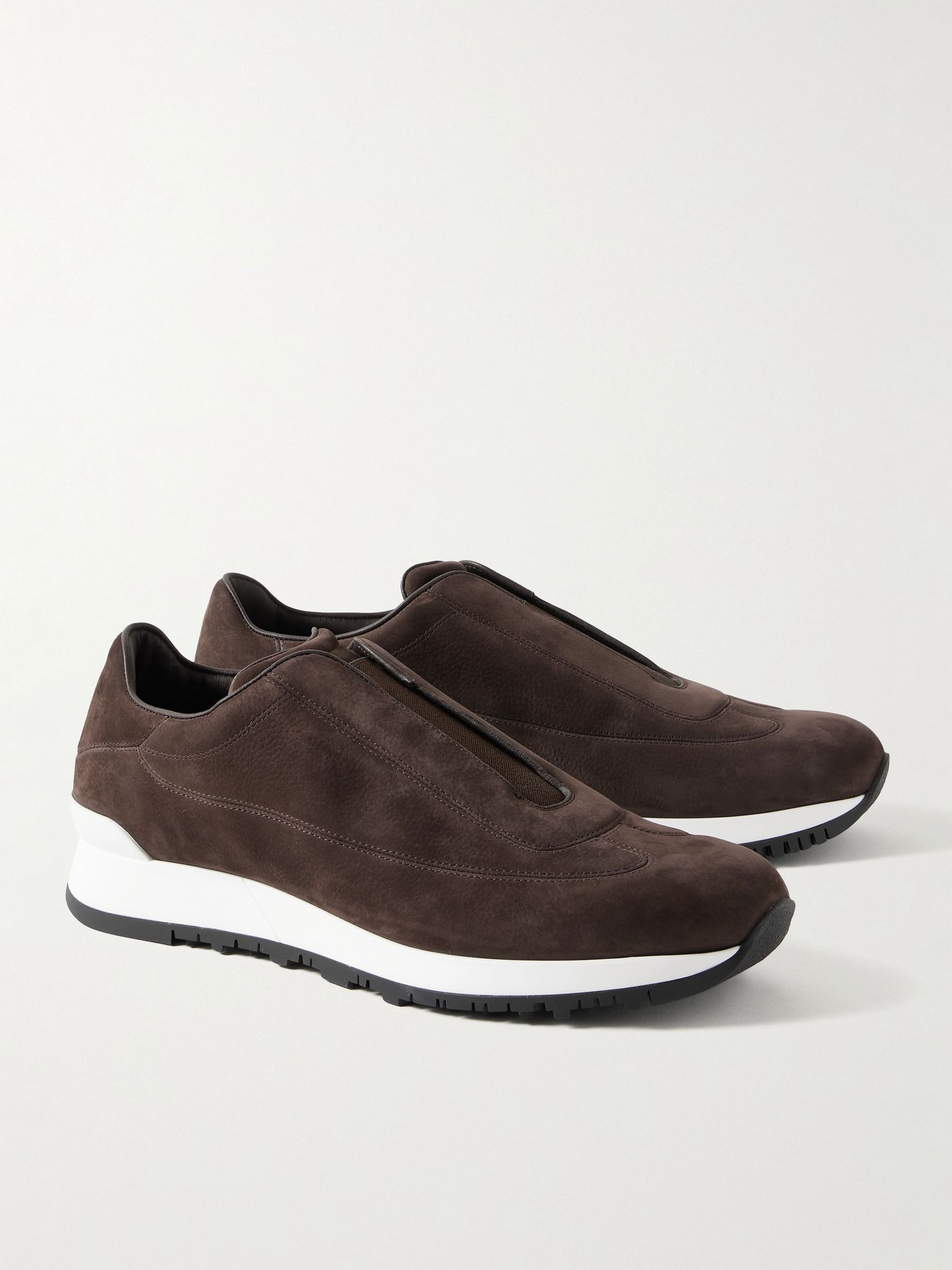 Lift Nubuck Slip-On Sneakers Dark brown - 4